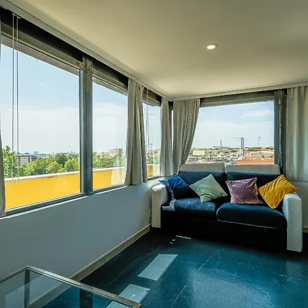 Forlanini Loft Trastevere By Casa E Lode - Terrace Panoramic View, Air Conditioning, Wifi شقة